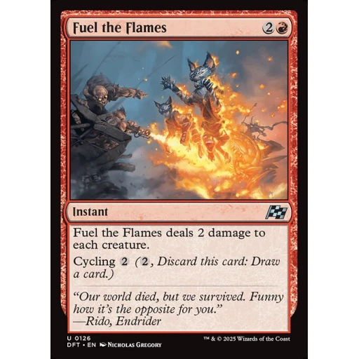 Aetherdrift - 126 - Fuel the Flames - Uncommon - R - Foil
