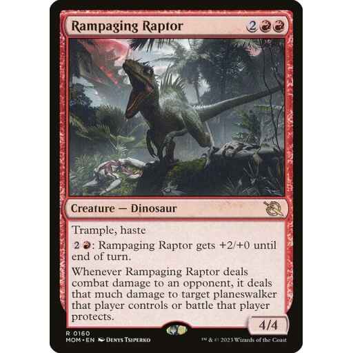 March of the Machine - 160 - Rampaging Raptor - Rare - R - Non-foil