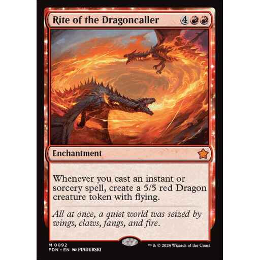 Foundations - 92 - Rite of the Dragoncaller - Mythic - R - Non-foil