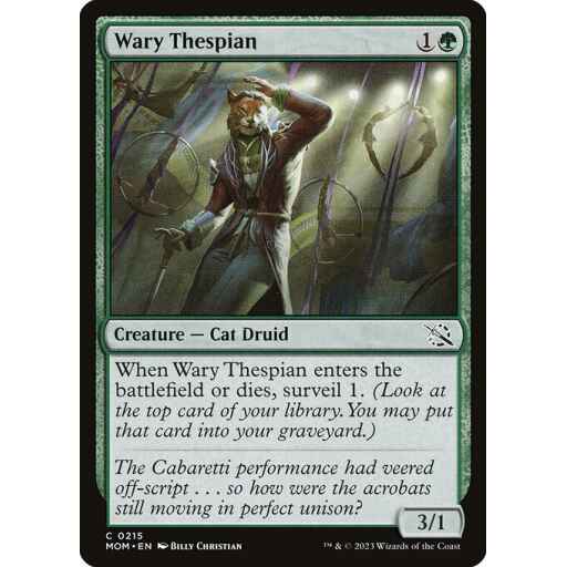 March of the Machine - 215 - Wary Thespian - Common - G - Foil