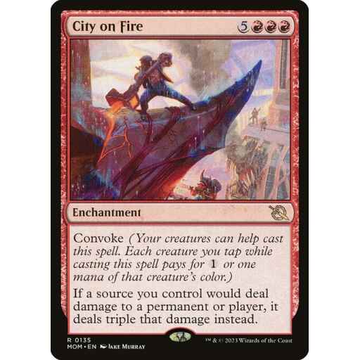 March of the Machine - 135 - City on Fire - Rare - R - Non-foil