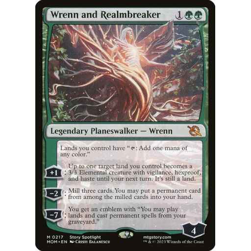 March of the Machine - 217 - Wrenn and Realmbreaker - Mythic - G - Non-foil