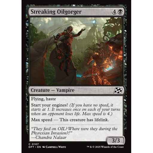 Aetherdrift - 107 - Streaking Oilgorger - Common - B - Foil