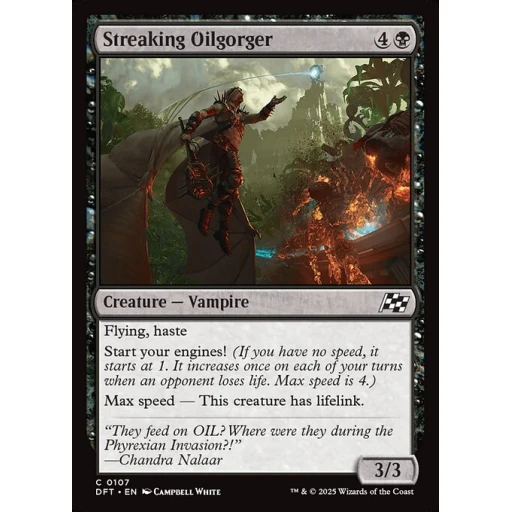 Aetherdrift - 107 - Streaking Oilgorger - Common - B - Foil