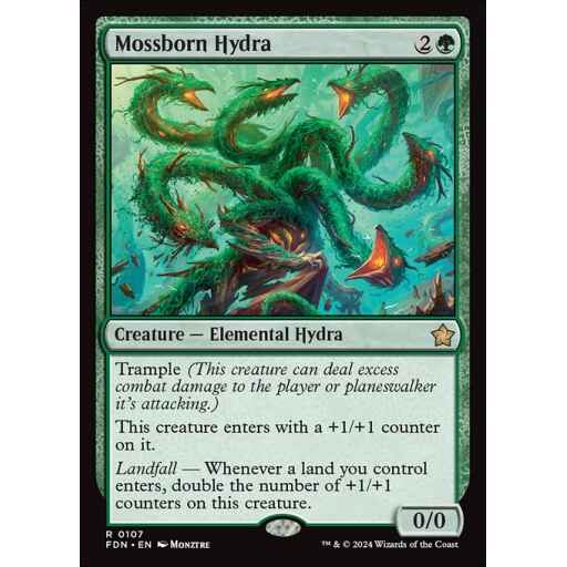 Foundations - 107 - Mossborn Hydra - Rare - G - Non-foil