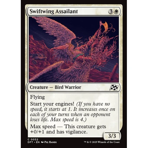Aetherdrift - 32 - Swiftwing Assailant - Common - W - Foil