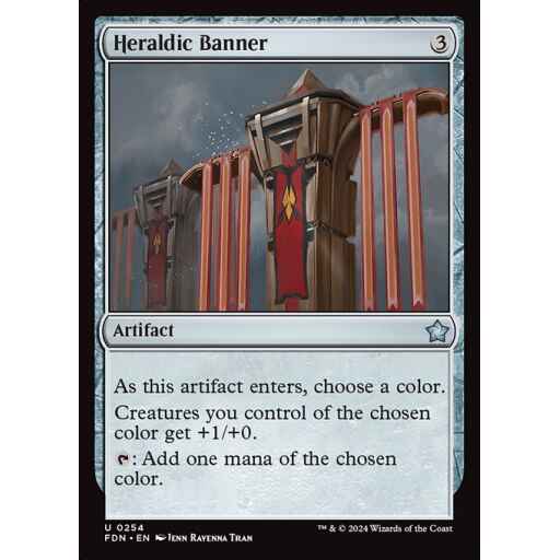 Foundations - 254 - Heraldic Banner - Uncommon - C - Non-foil