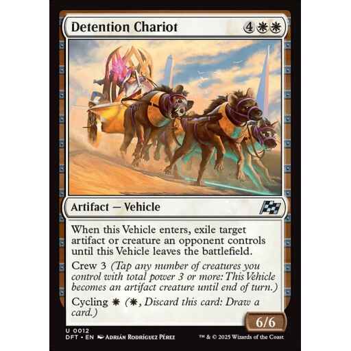 Aetherdrift - 12 - Detention Chariot - Uncommon - W - Foil