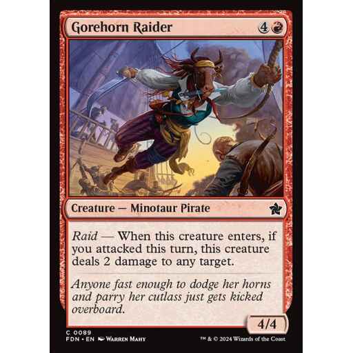 Foundations - 89 - Gorehorn Raider - Common - R - Foil
