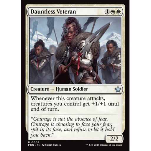Foundations - 8 - Dauntless Veteran - Uncommon - W - Non-foil