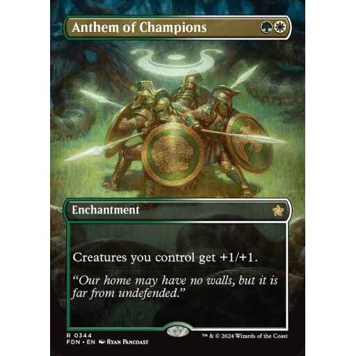 Foundations - 344 - Anthem of Champions - Rare - WG - Non-foil