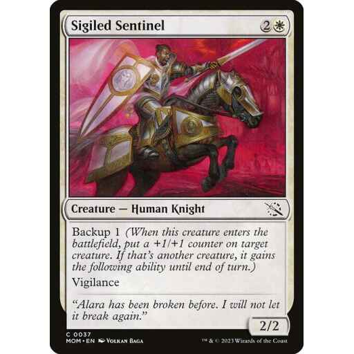 March of the Machine - 37 - Sigiled Sentinel - Common - W - Non-foil
