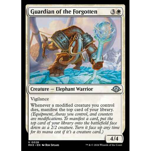 Modern Horizons 3 - 28 - Guardian of the Forgotten - Uncommon - W - Non-foil