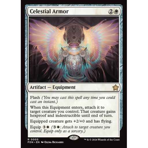 Foundations - 5 - Celestial Armor - Rare - W - Foil