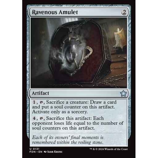 Foundations - 131 - Ravenous Amulet - Uncommon - C - Foil