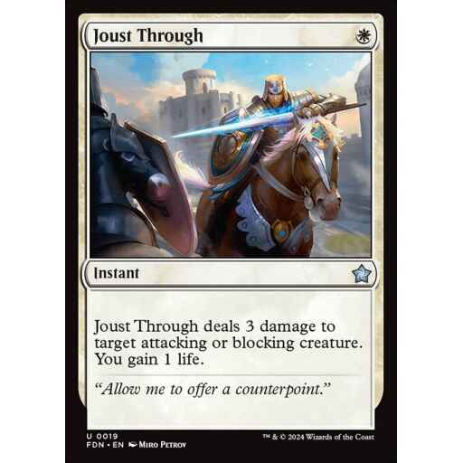Foundations - 19 - Joust Through - Uncommon - W - Non-foil