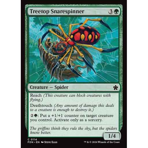 Foundations - 114 - Treetop Snarespinner - Common - G - Foil