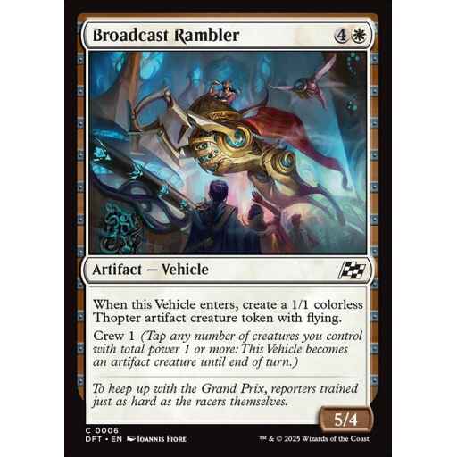 Aetherdrift - 6 - Broadcast Rambler - Common - W - Foil