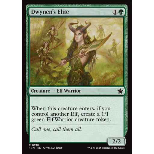 Foundations - 218 - Dwynen's Elite - Common - G - Foil