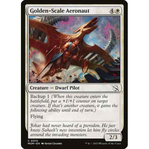 March of the Machine - 15 - Golden-Scale Aeronaut - Common - W - Non-foil