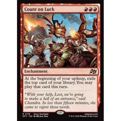 Aetherdrift - 118 - Count on Luck - Rare - R - Foil