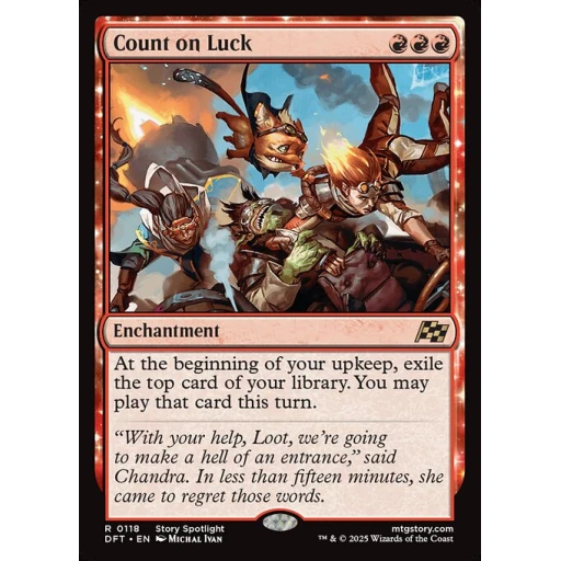 Aetherdrift - 118 - Count on Luck - Rare - R - Foil