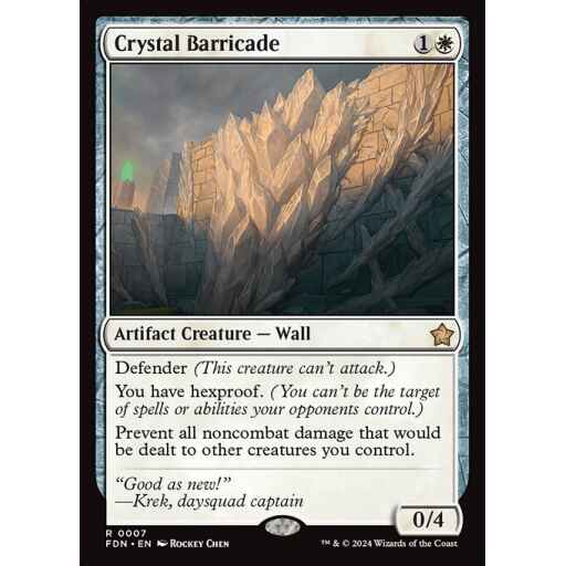 Foundations - 7 - Crystal Barricade - Rare - W - Non-foil