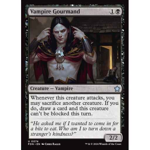 Foundations - 74 - Vampire Gourmand - Uncommon - B - Non-foil