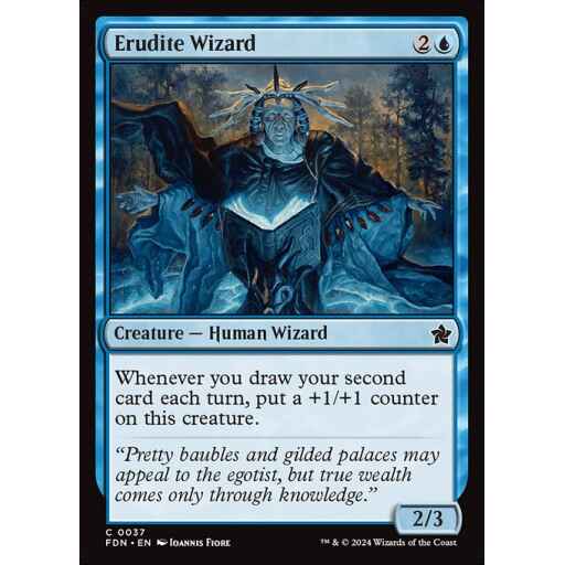 Foundations - 37 - Erudite Wizard - Common - U - Foil