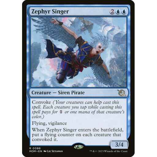 March of the Machine - 86 - Zephyr Singer - Rare - U - Non-foil