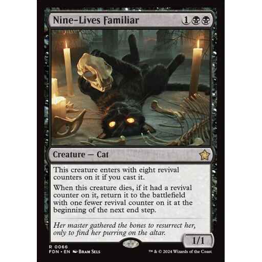 Foundations - 66 - Nine-Lives Familiar - Rare - B - Non-foil