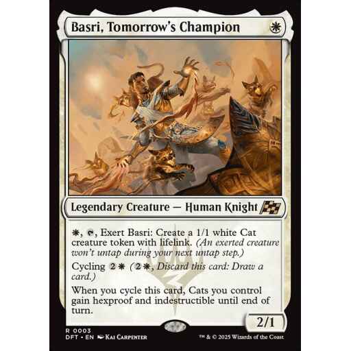 Aetherdrift - 3 - Basri, Tomorrow's Champion - Rare - W - Non-foil