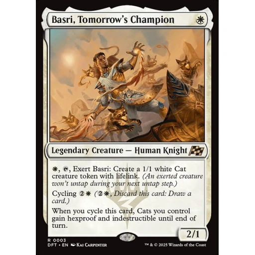 Aetherdrift - 3 - Basri, Tomorrow's Champion - Rare - W - Non-foil