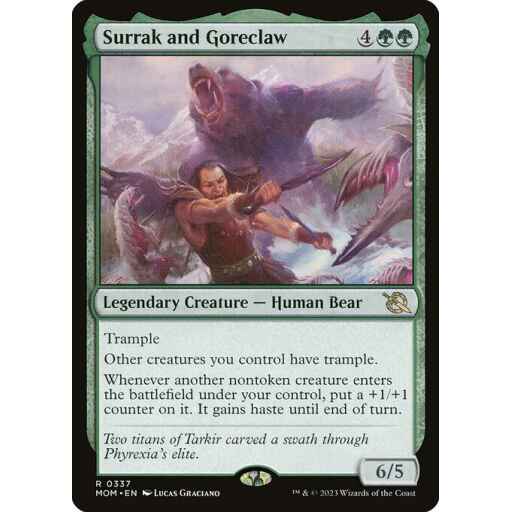 March of the Machine - 337 - Surrak and Goreclaw - Rare - G - Non-foil