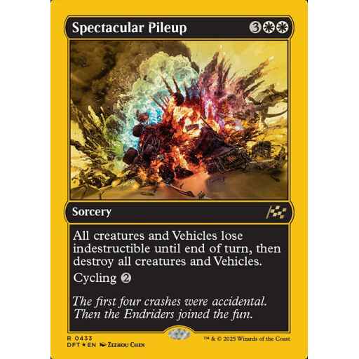 Aetherdrift - 433 - Spectacular Pileup - Rare - W - Foil