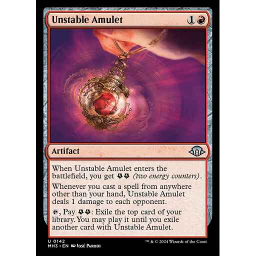 Modern Horizons 3 - 142 - Unstable Amulet - Uncommon - R - Foil