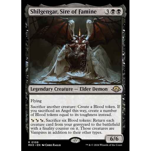 Modern Horizons 3 - 109 - Shilgengar, Sire of Famine - Rare - B - Non-foil