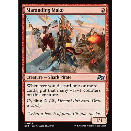 Aetherdrift - 138 - Marauding Mako - Uncommon - R - Foil