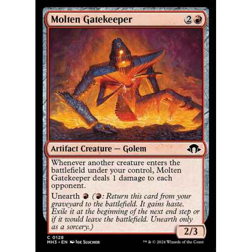 Modern Horizons 3 - 128 - Molten Gatekeeper - Common - R - Non-foil