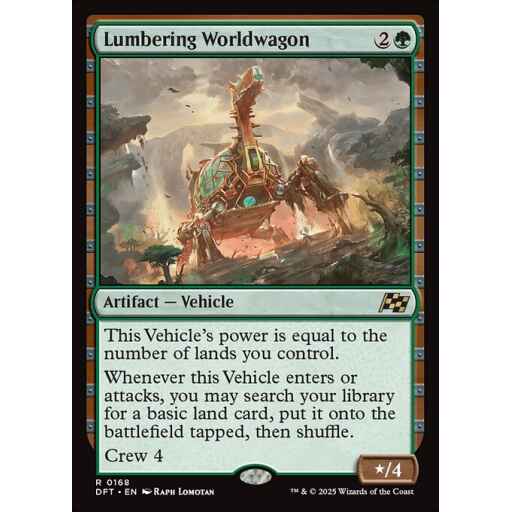 Aetherdrift - 168 - Lumbering Worldwagon - Rare - G - Non-foil