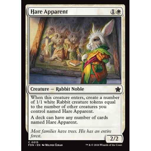 Foundations - 15 - Hare Apparent - Common - W - Foil