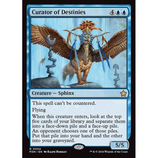 Foundations - 34 - Curator of Destinies - Rare - U - Non-foil