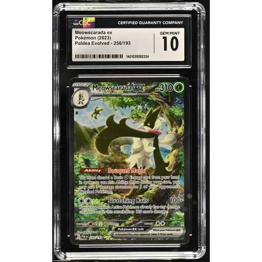 CGC 10 Gem Mint - 2023 Pokemon Paldea Evolved Meowscarada ex #256