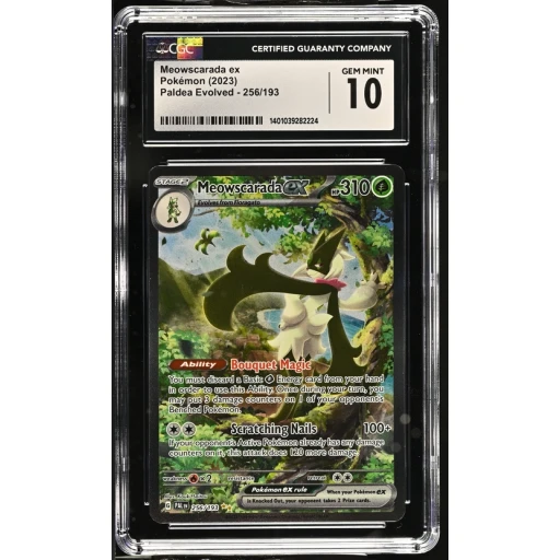 CGC 10 Gem Mint - 2023 Pokemon Paldea Evolved Meowscarada ex #256