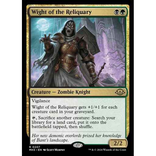 Modern Horizons 3 - 207 - Wight of the Reliquary - Rare - BG - Non-foil