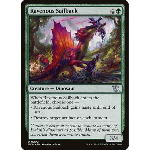March of the Machine - 202 - Ravenous Sailback - Uncommon - G - Non-foil