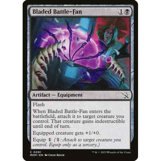 March of the Machine - 91 - Bladed Battle-Fan - Common - B - Foil