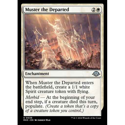Modern Horizons 3 - 36 - Muster the Departed - Uncommon - W - Non-foil