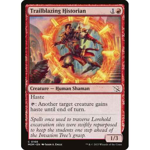 March of the Machine - 168 - Trailblazing Historian - Common - R - Non-foil