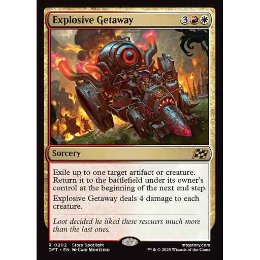 Aetherdrift - 202 - Explosive Getaway - Rare - WR - Non-foil